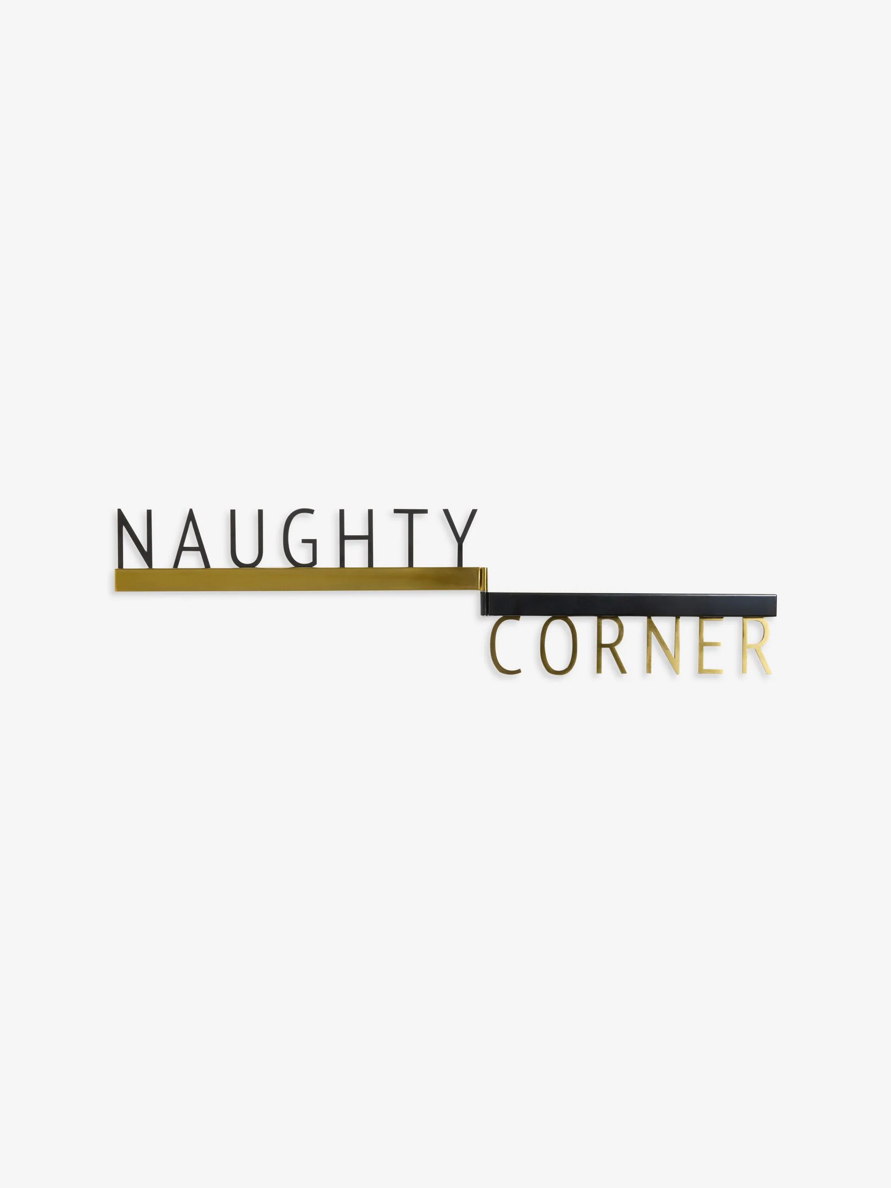 Naughty Corner Metal Folding Wall Sign