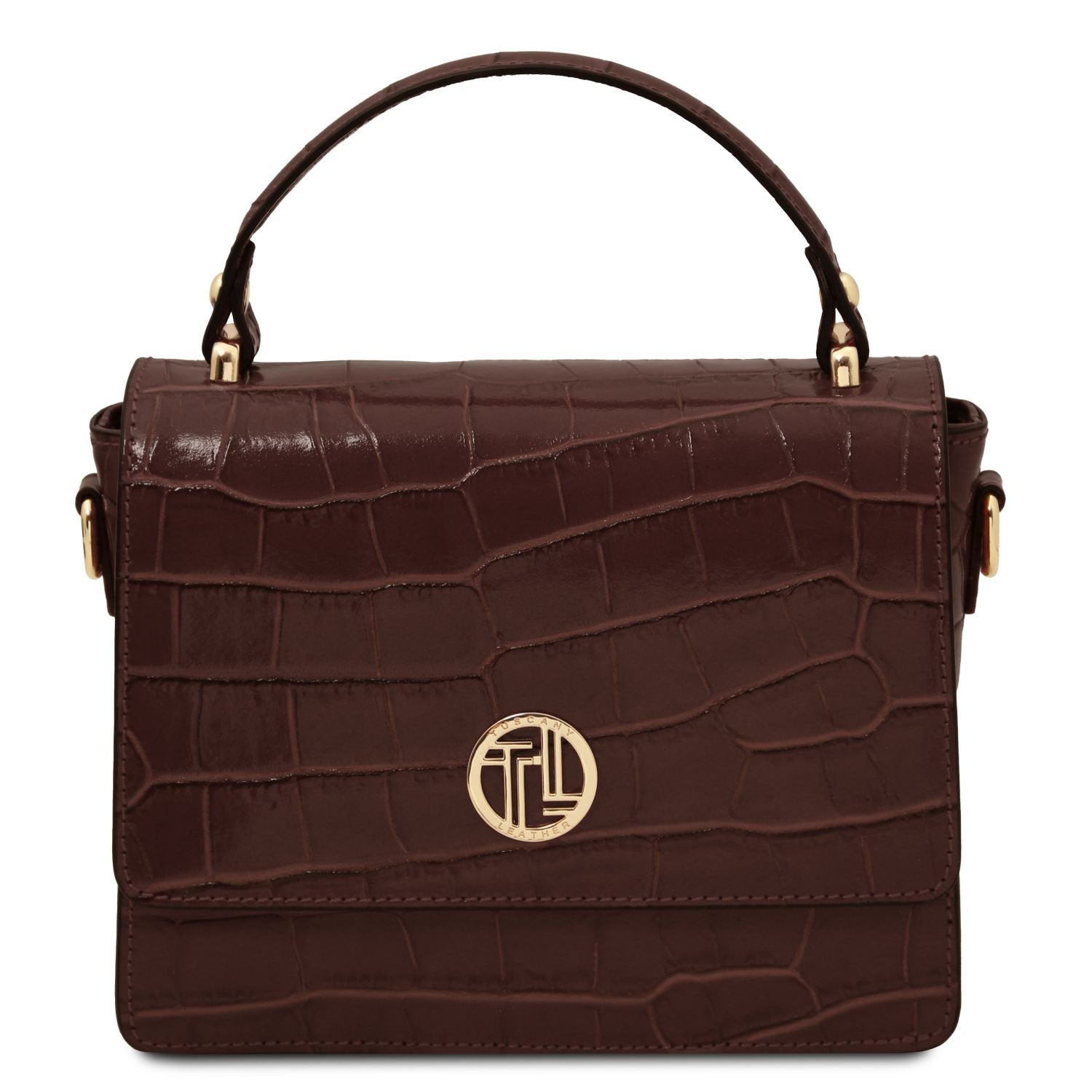 TL142503 – Croque – Croc print leren Handtas