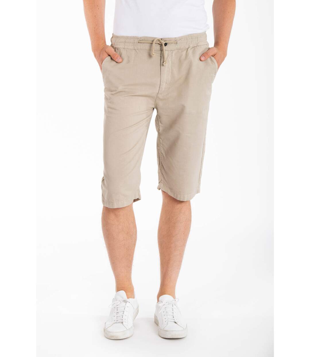 Bermuda coton lin MANNY KAKI