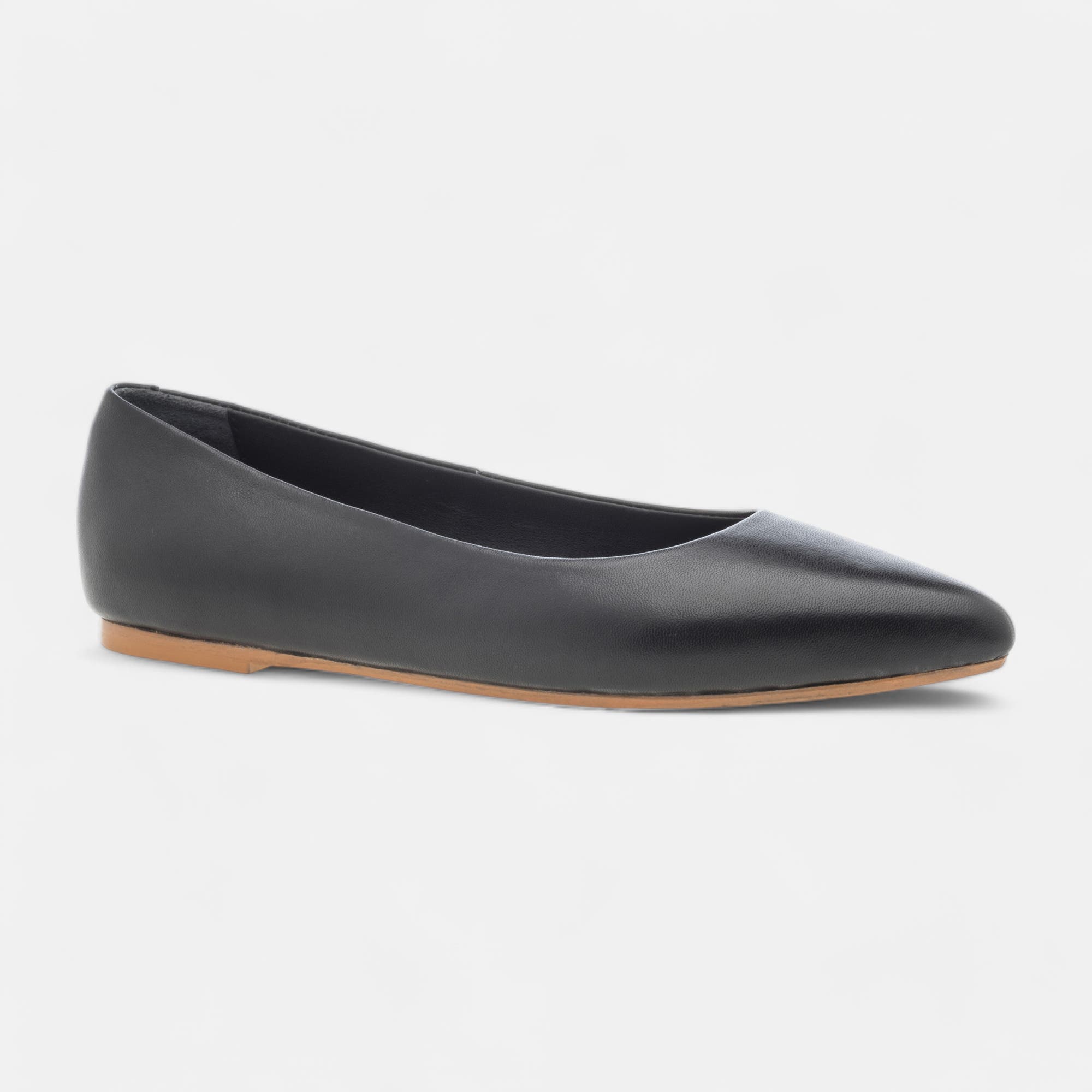 Ballerines Femme en cuir noir