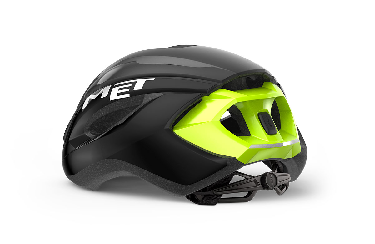 Met Strale Sort/Gul Aerodynamisk Hjelm