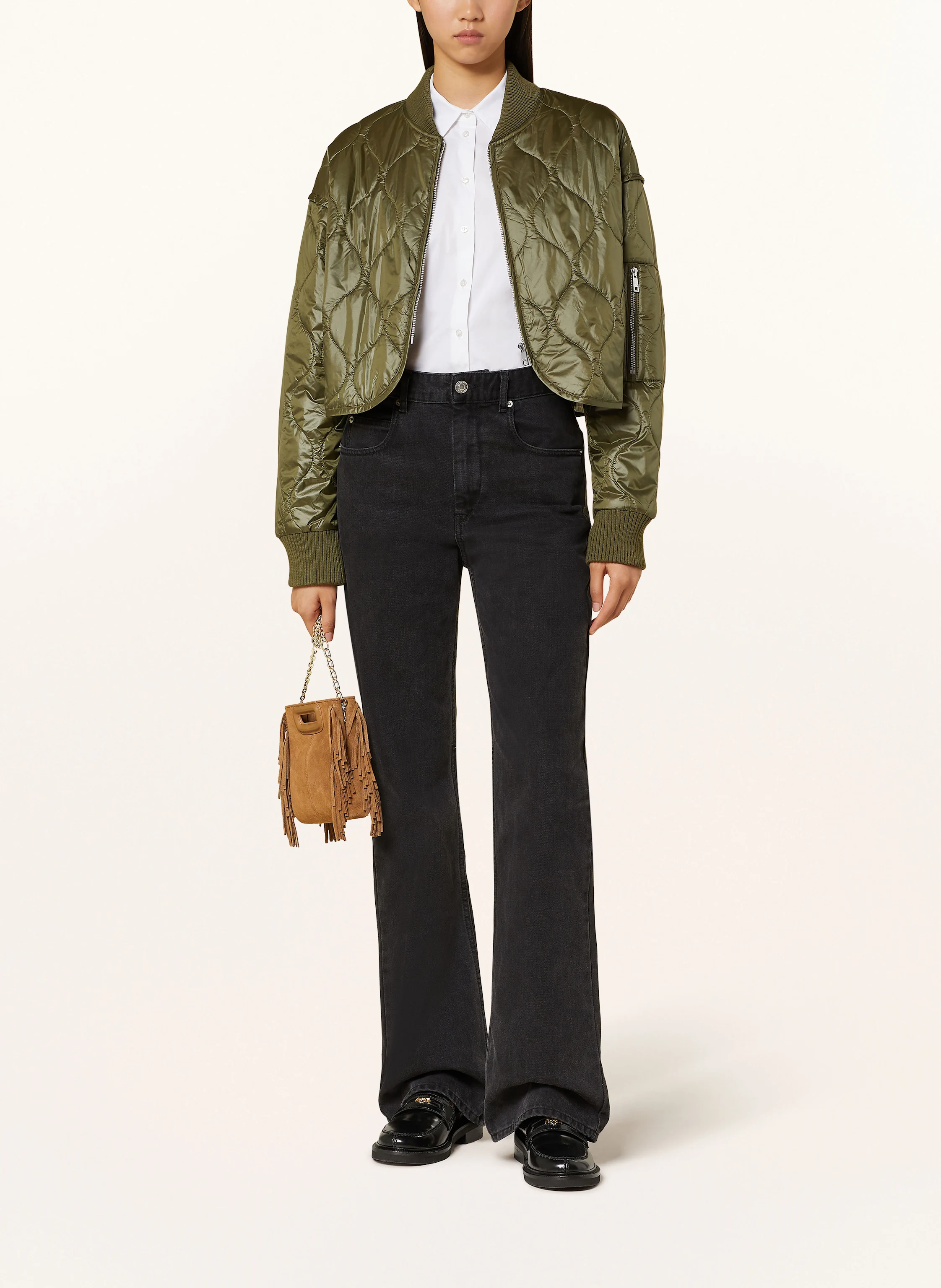 maje Cropped-Steppjacke