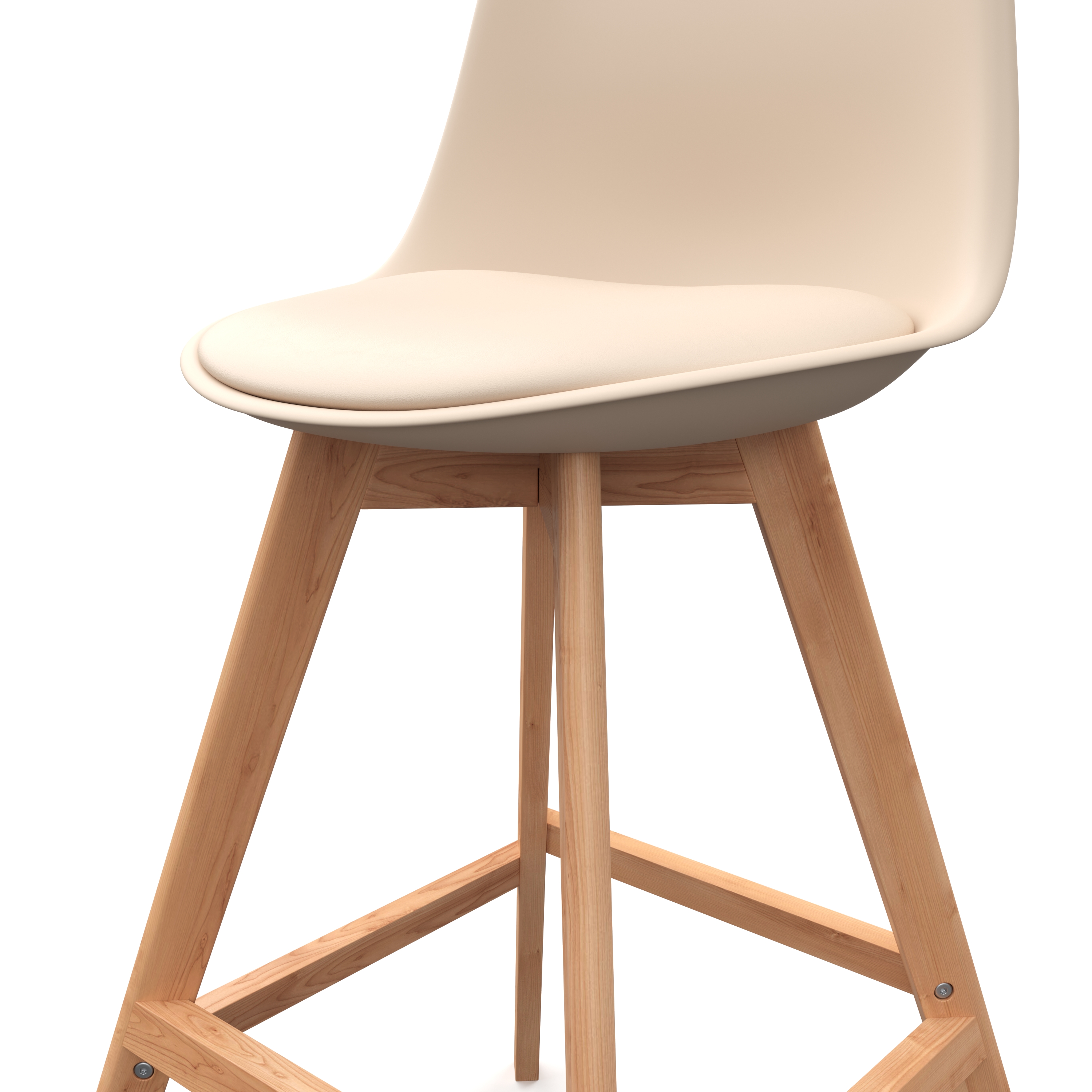 Barhocker AMELIA 2er Set beige