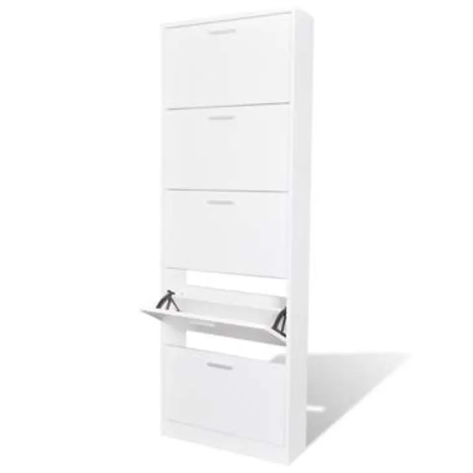 vidaXL - Houten Schoenenkast - Wit - Hout