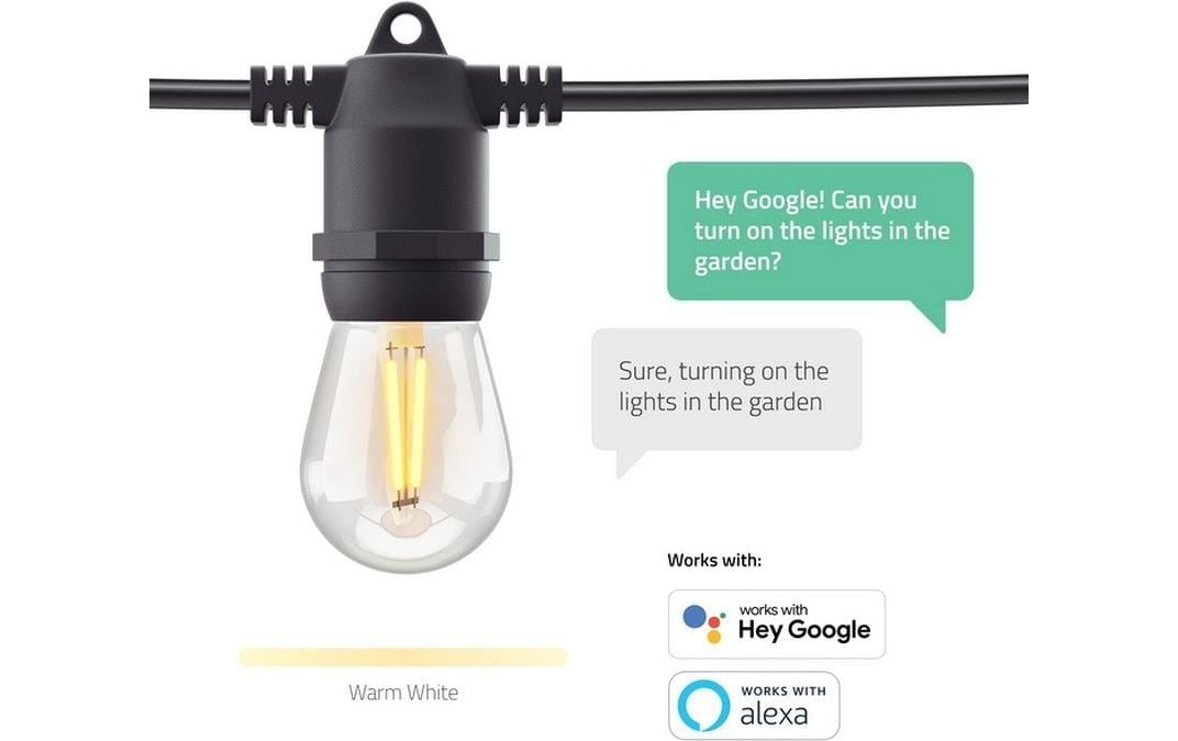 Hombli LED Gartenleuchte »String Light 12 LEDs 5m« Warmweiss