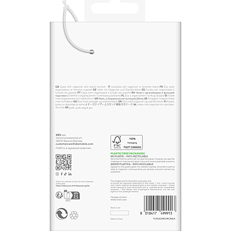 Puro Samsung Galaxy S25 wallet - sort