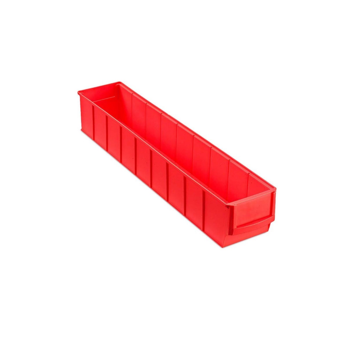 PROREGAL Rode Industriële Box 500 S HxBxD 8,1 x 9,1 x 50 cm 2,8 Liter Opbergdoos Assortimentsdoos Kleine Onderdelendoos