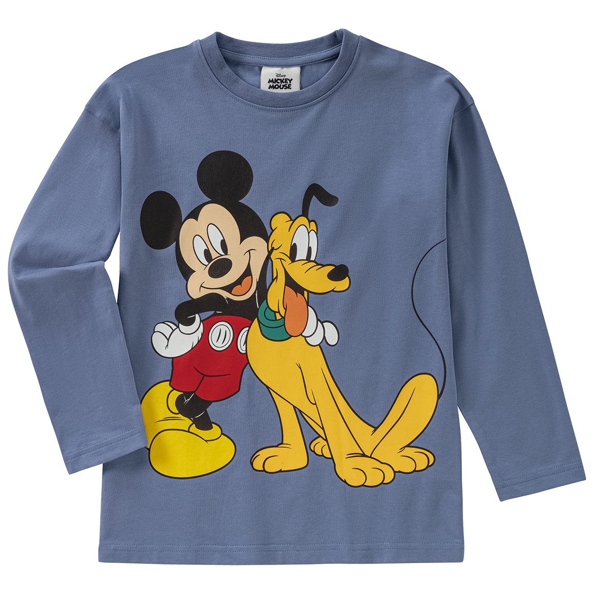 Topolino Micky Maus Langarmshirt mit großem Print hellblau