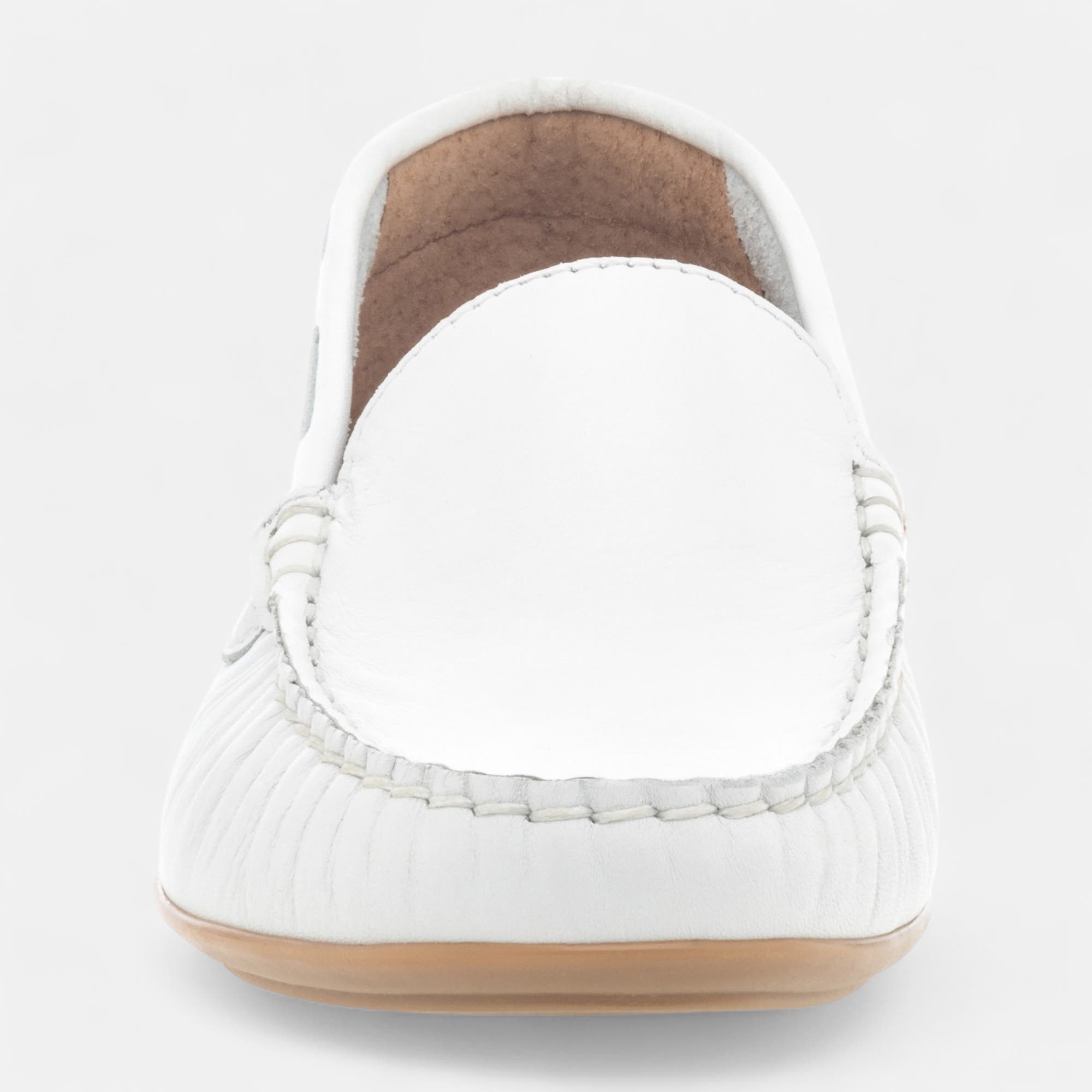 Mocassins Femme en cuir blanc