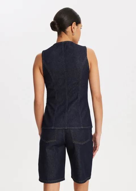 Denim gilet blauw (INDIGO)
