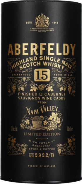 ABERFELDY 15 YEARS NAPA VALLEY WINE CASKS 70CL