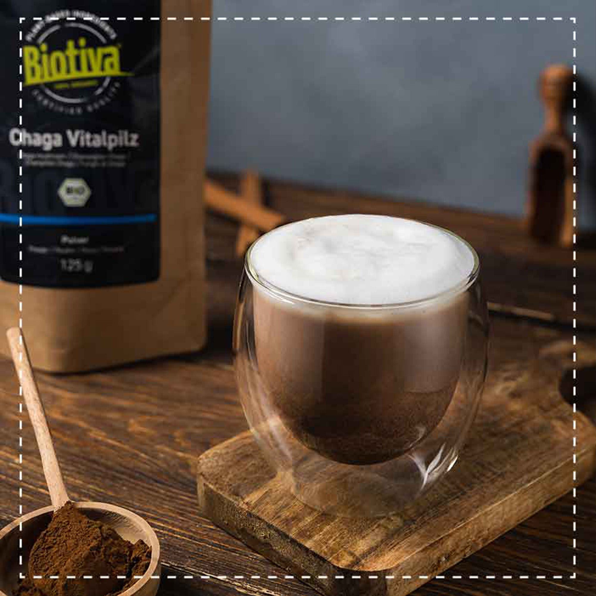 Biotiva Chaga Pilz Pulver Bio