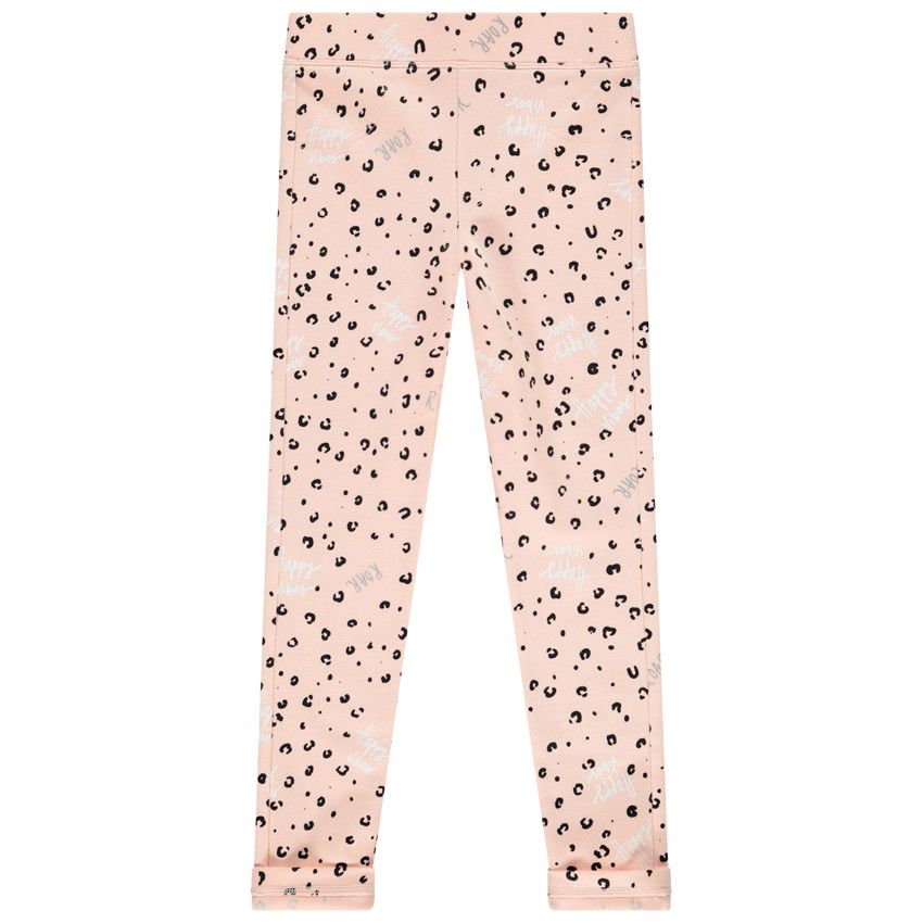 Jegging en maille avec motifs fantaisies pour fille - Rose