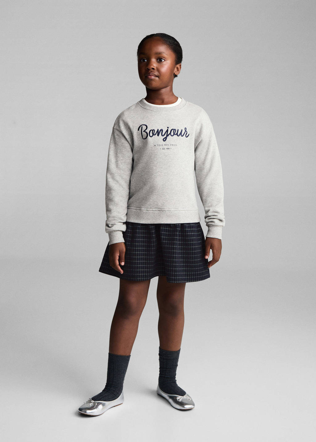 Mango Kids jurk middengrijs