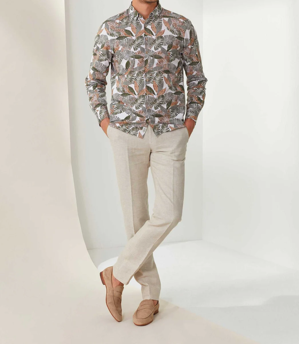 Chemise casual kaki 