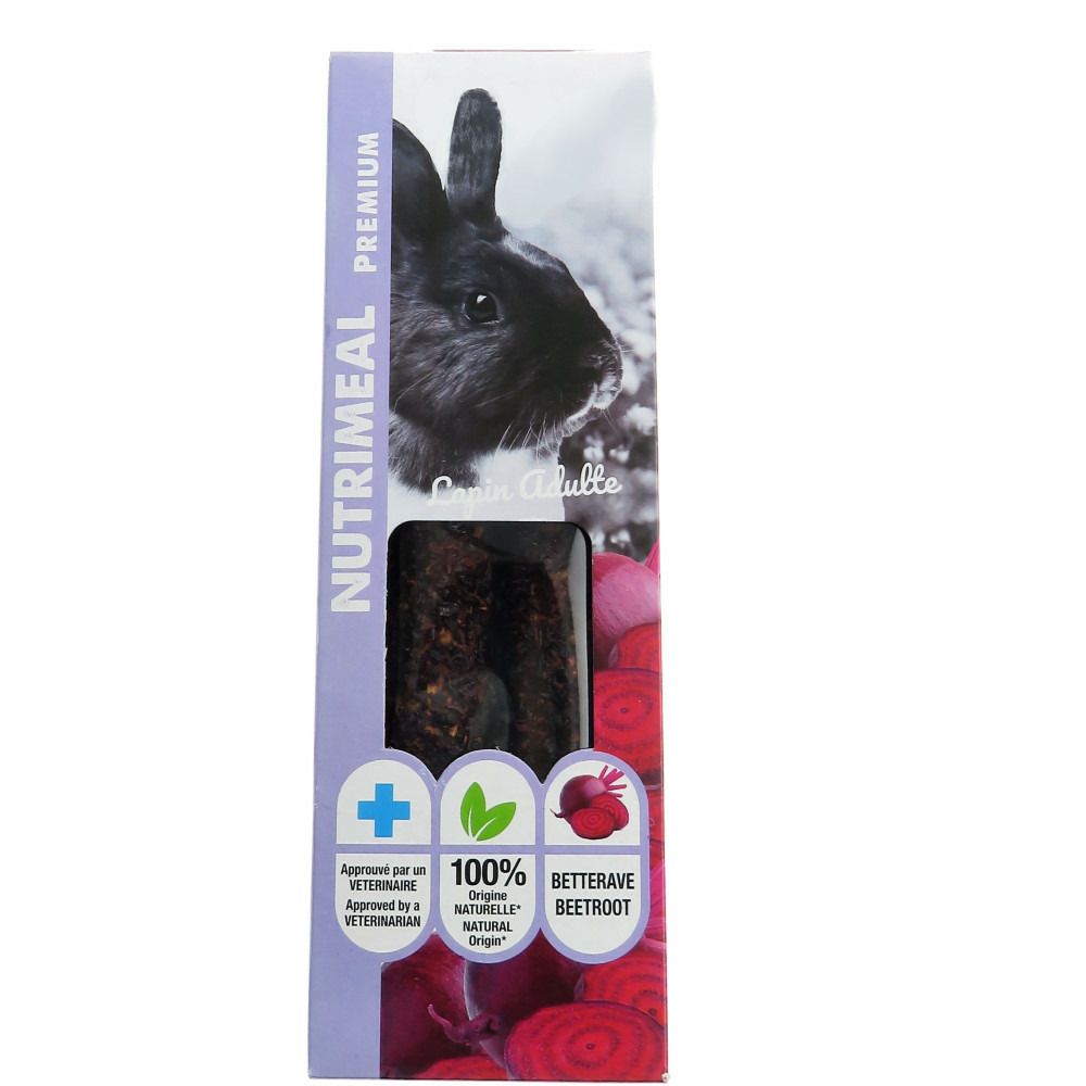 Friandises 2 sticks premium betterave pour lapin adulte , pour lapin
