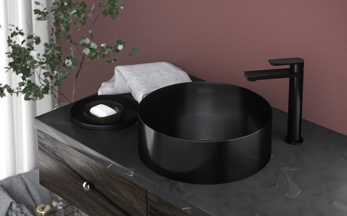 Saniclear Vazano waskom 40cm verouderd ijzer - gunmetal