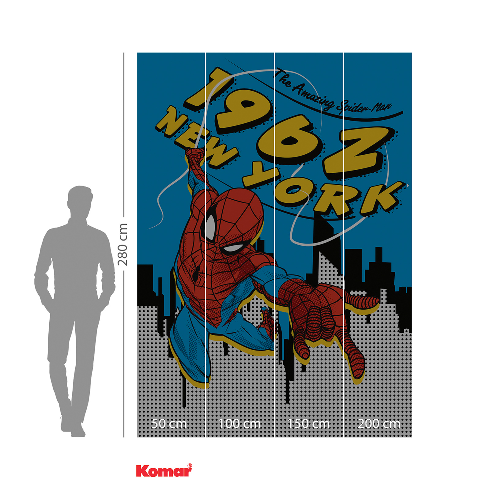 Vlies-Fototapete SPIDER-MAN - bunt - 200x280 cm
