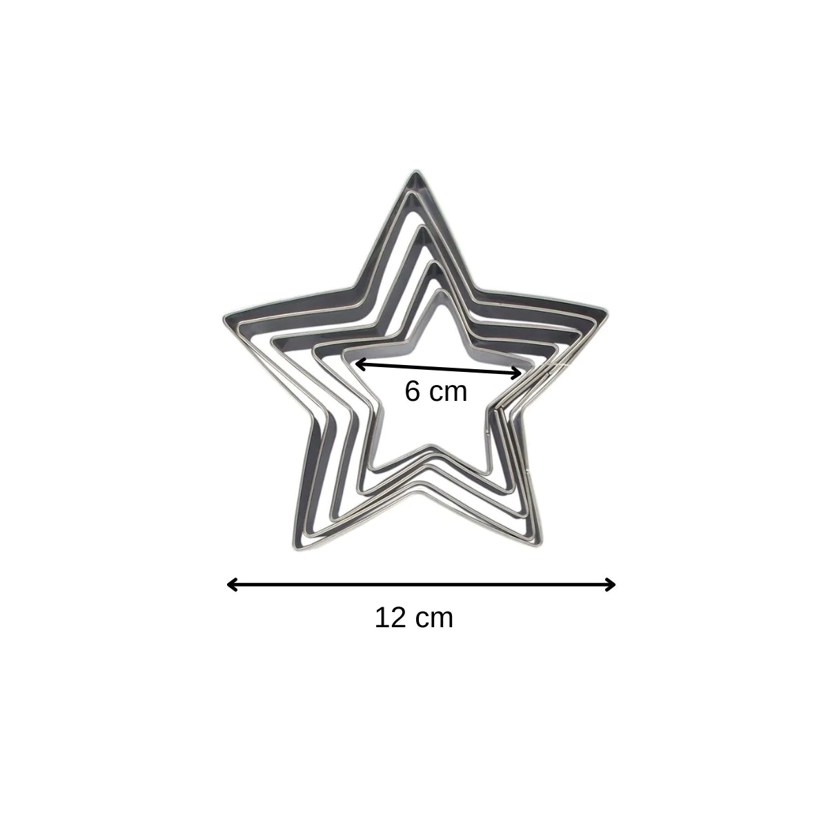 Lot de 5 emporte-pièces de Noël en forme d'étoile Emporte-pièces Zenke