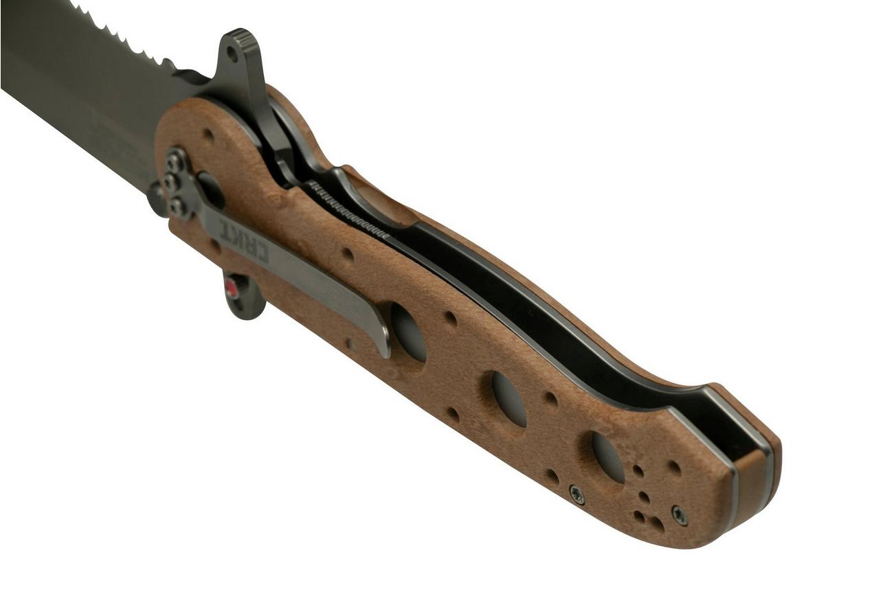 CRKT M16-14ZSF Desert FRN, Triple Point Serrations, zakmes, Kit Carson Design