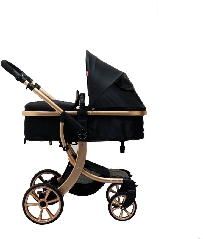 Bellaby - Nieuwe Luxe Kinderwagen - Zwart - Aluminium