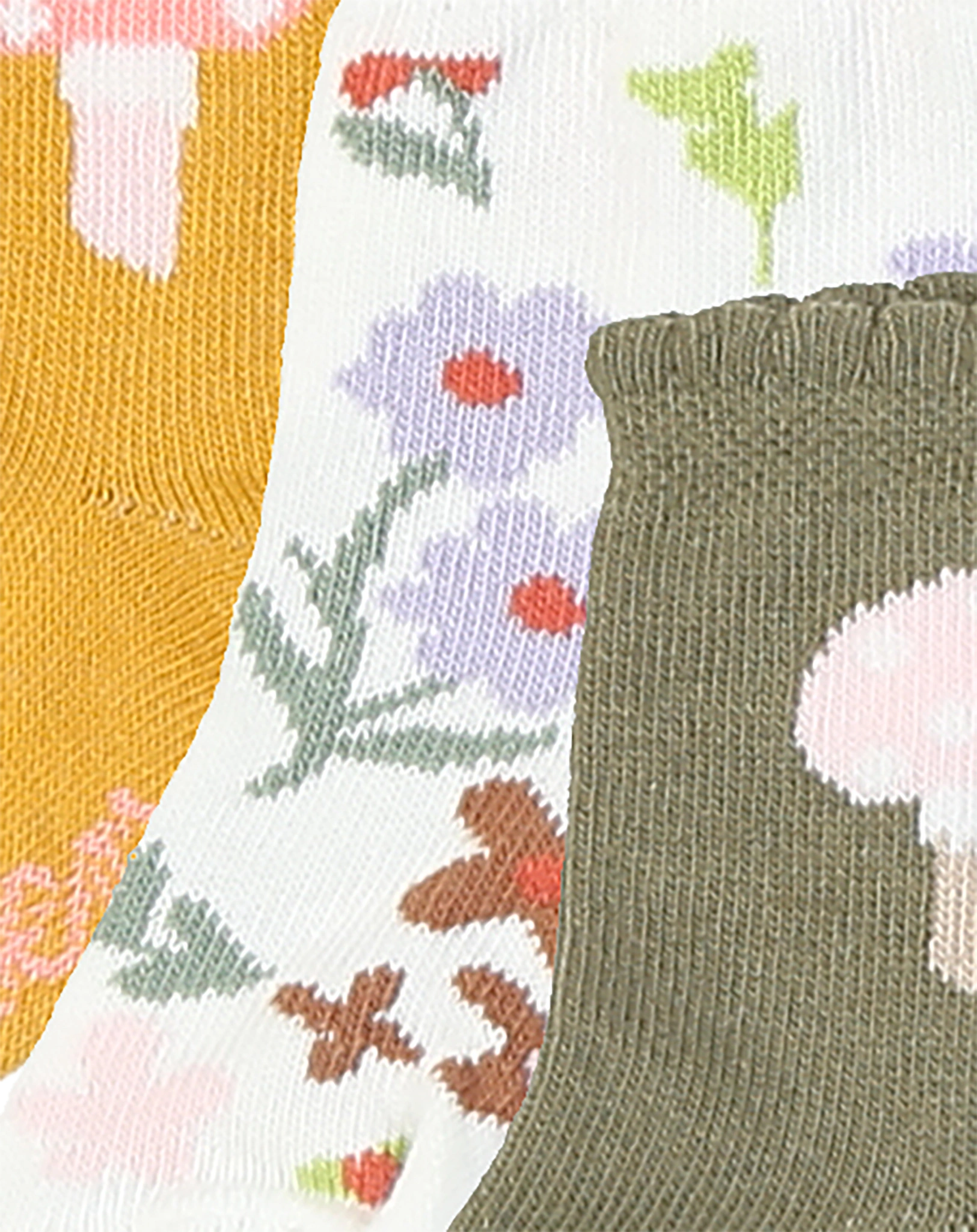 Söckchen BLÜMCHEN 4er Pack in tinte/beige