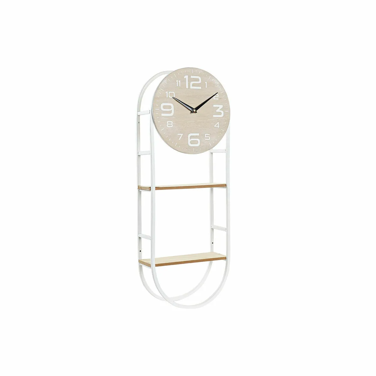 DKD Home Decor Horloge murale Naturel - MDF Blanc