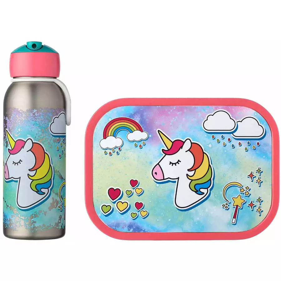Mepal Brotdose + Thermoflasche Campus 2er Set rosa