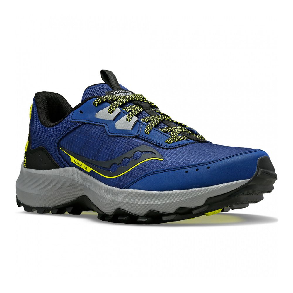 Saucony AURA TR - Chaussures trail Homme indigo/black
