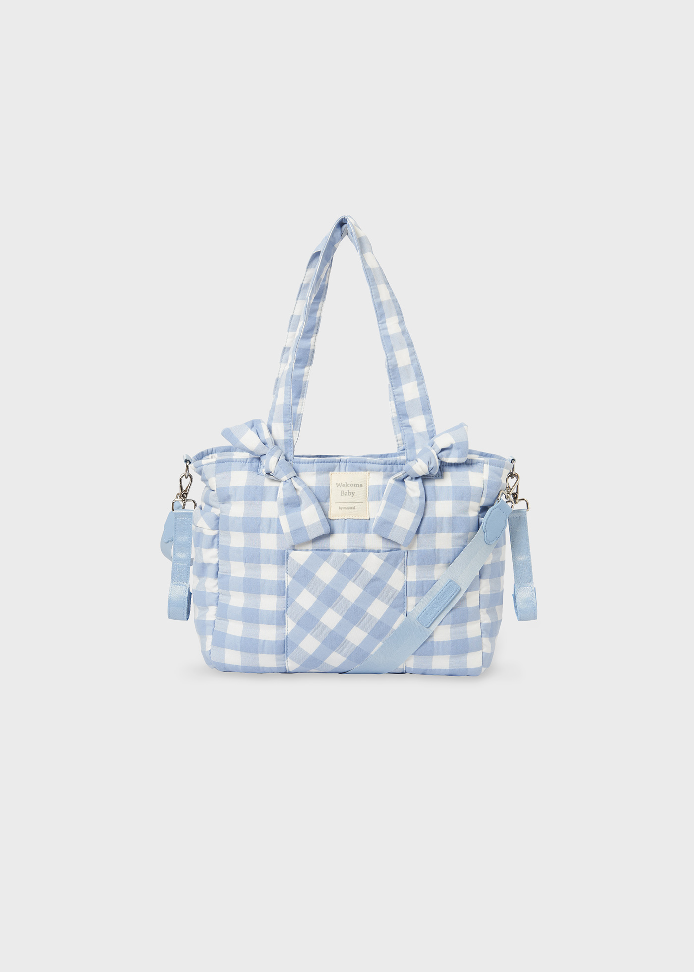 bolsa de bebê xadrez vichy