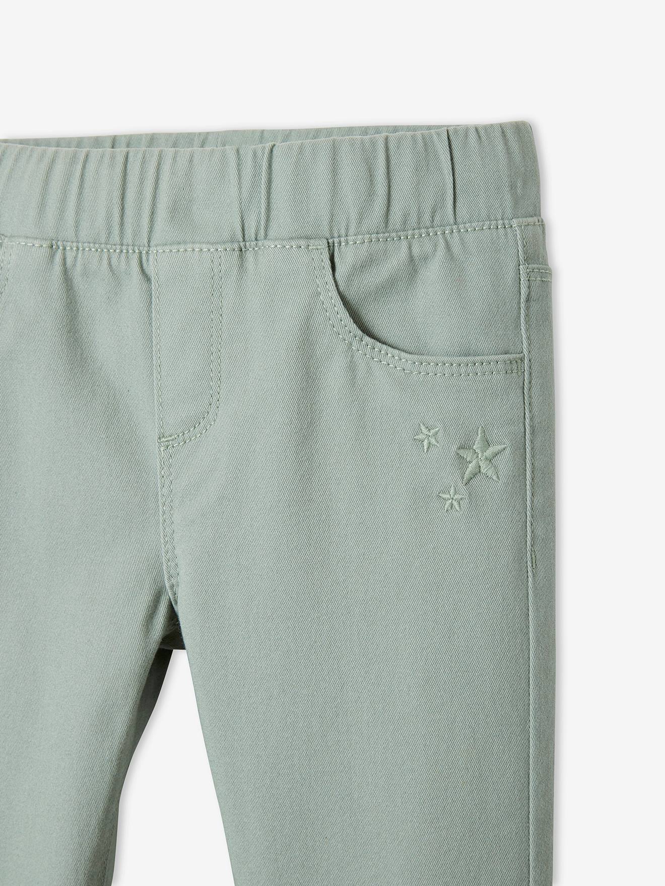 Calças legging coloridas para meninas, cor marrom claro lisa