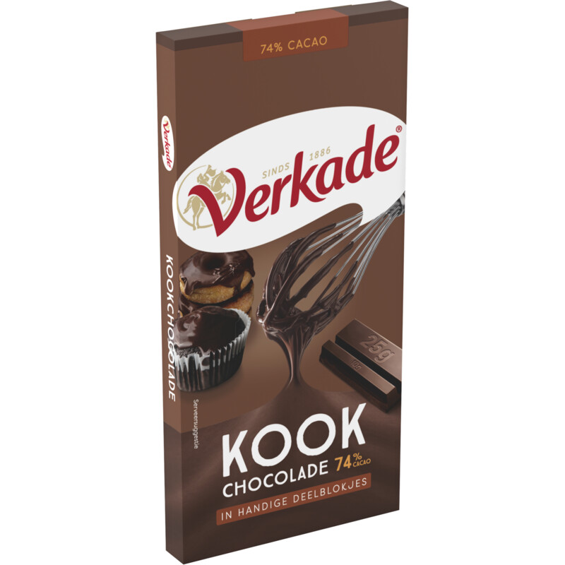 Verkade Kookchocolade 74% cacao