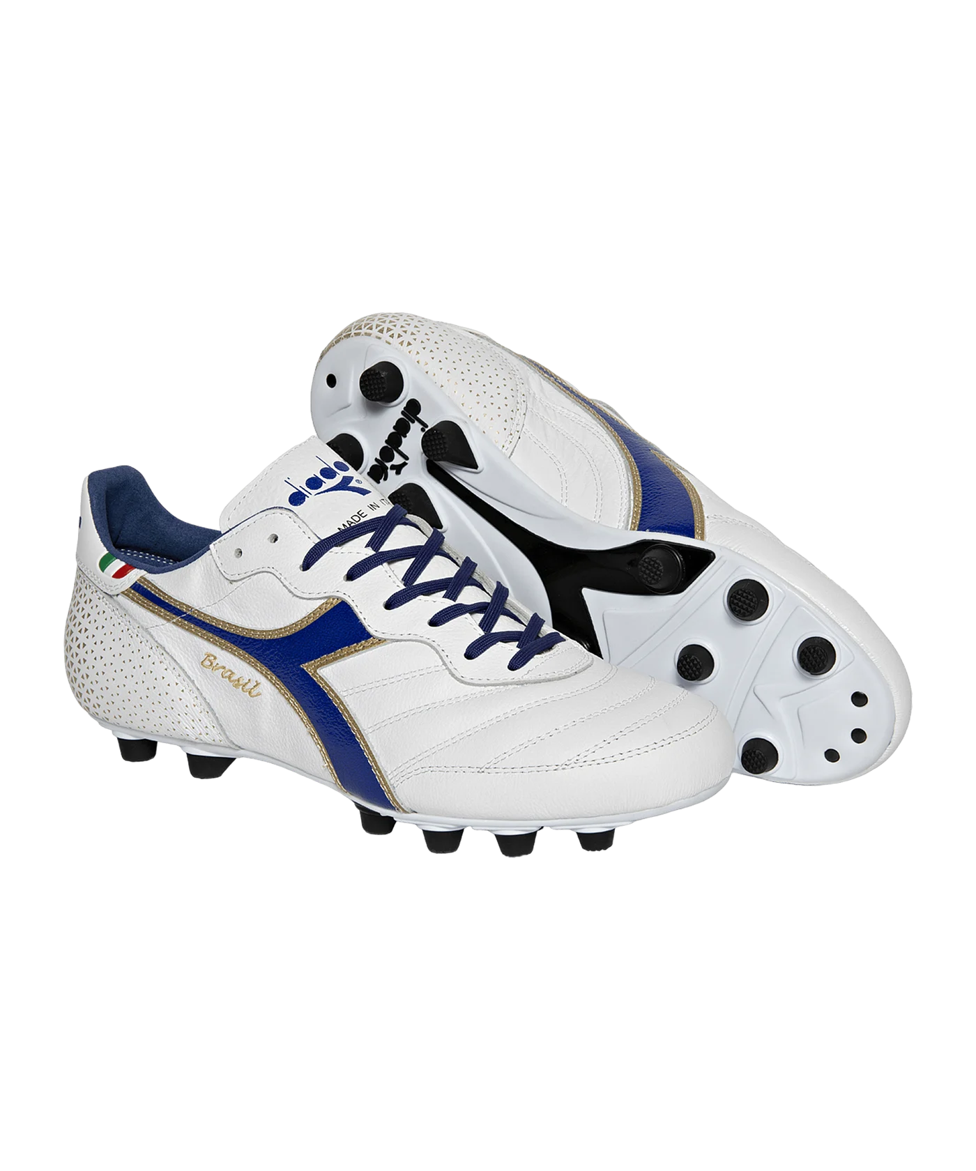 Diadora Brasil Made in Italy OG FG Weiss Blau Gold FD0953