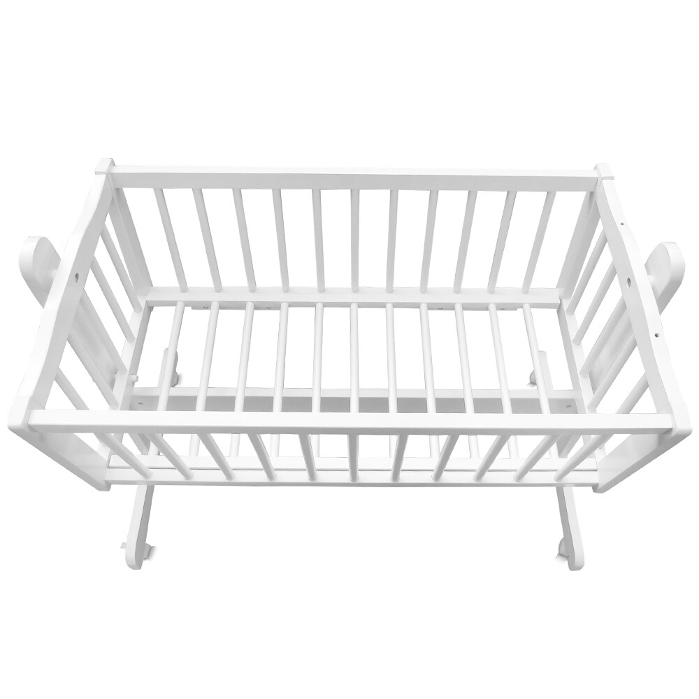 Baby Wiege Kinder Bett Stubenwagen Beistellbett + 9 tlg. Zubehör Weiß Grau