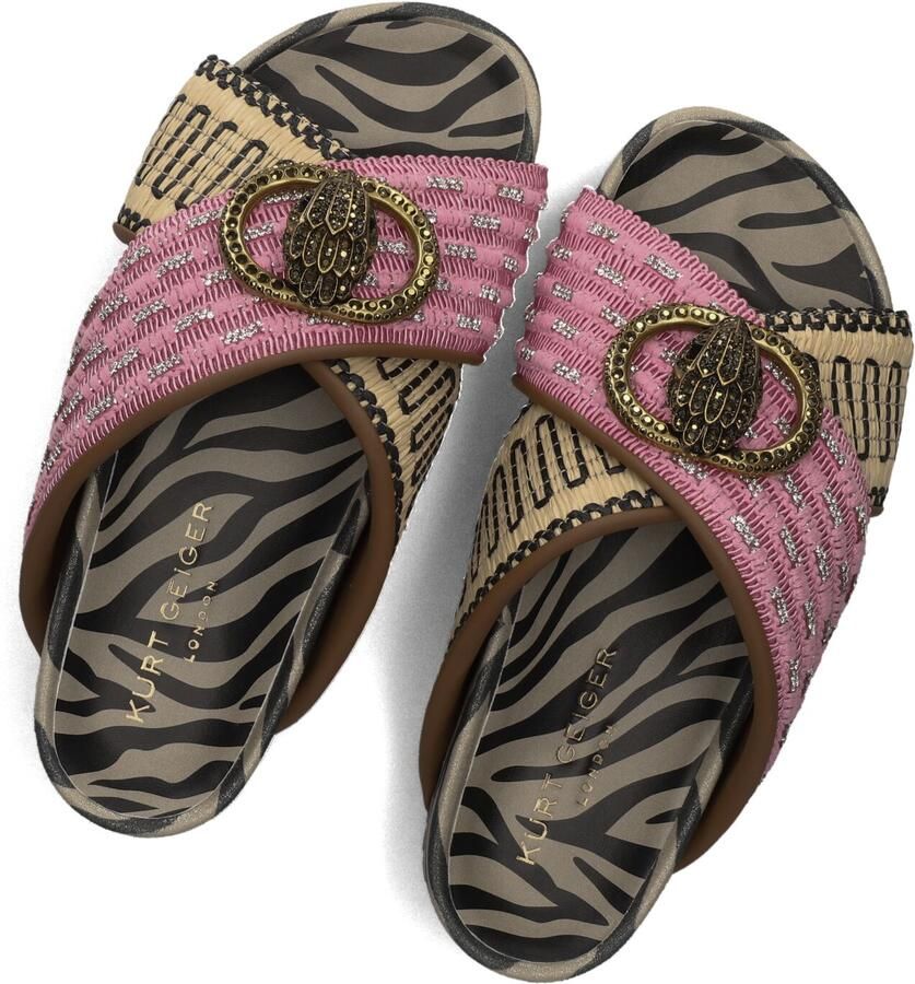 Kurt Geiger London Chelsea Cross Strap Slippers Dames Roze