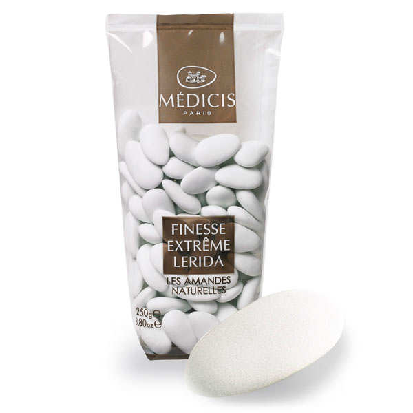 Dragées classiques : amandes finesse extrême lérida - Blanches