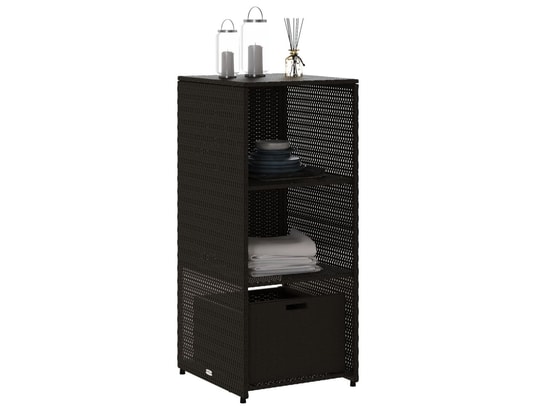 VIDAXL - Armoire de jardin Armoire de rangement de jardin noir 50x55x115 cm résine tres...