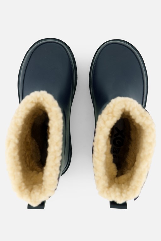 XQ regenlaarzen warm gevoerd blauw