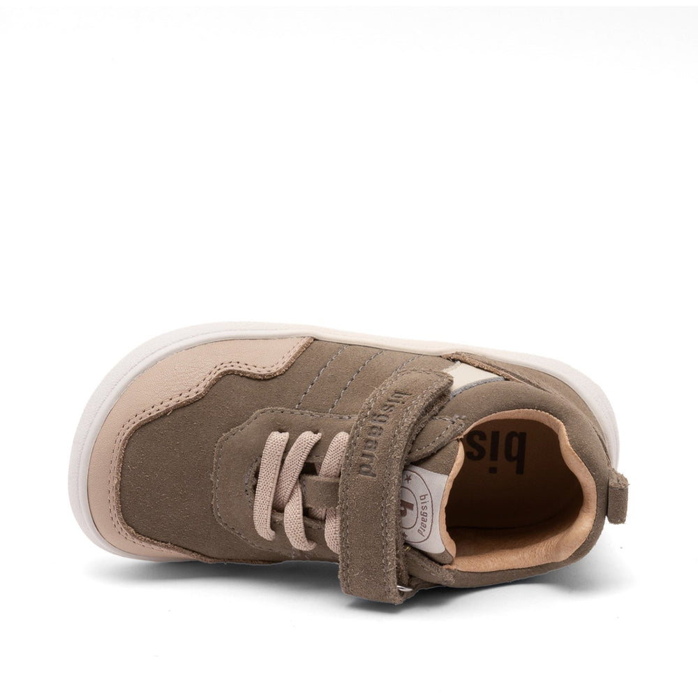 Køb Bisgaard Khaki Barefoot Baloo Velcro Sko