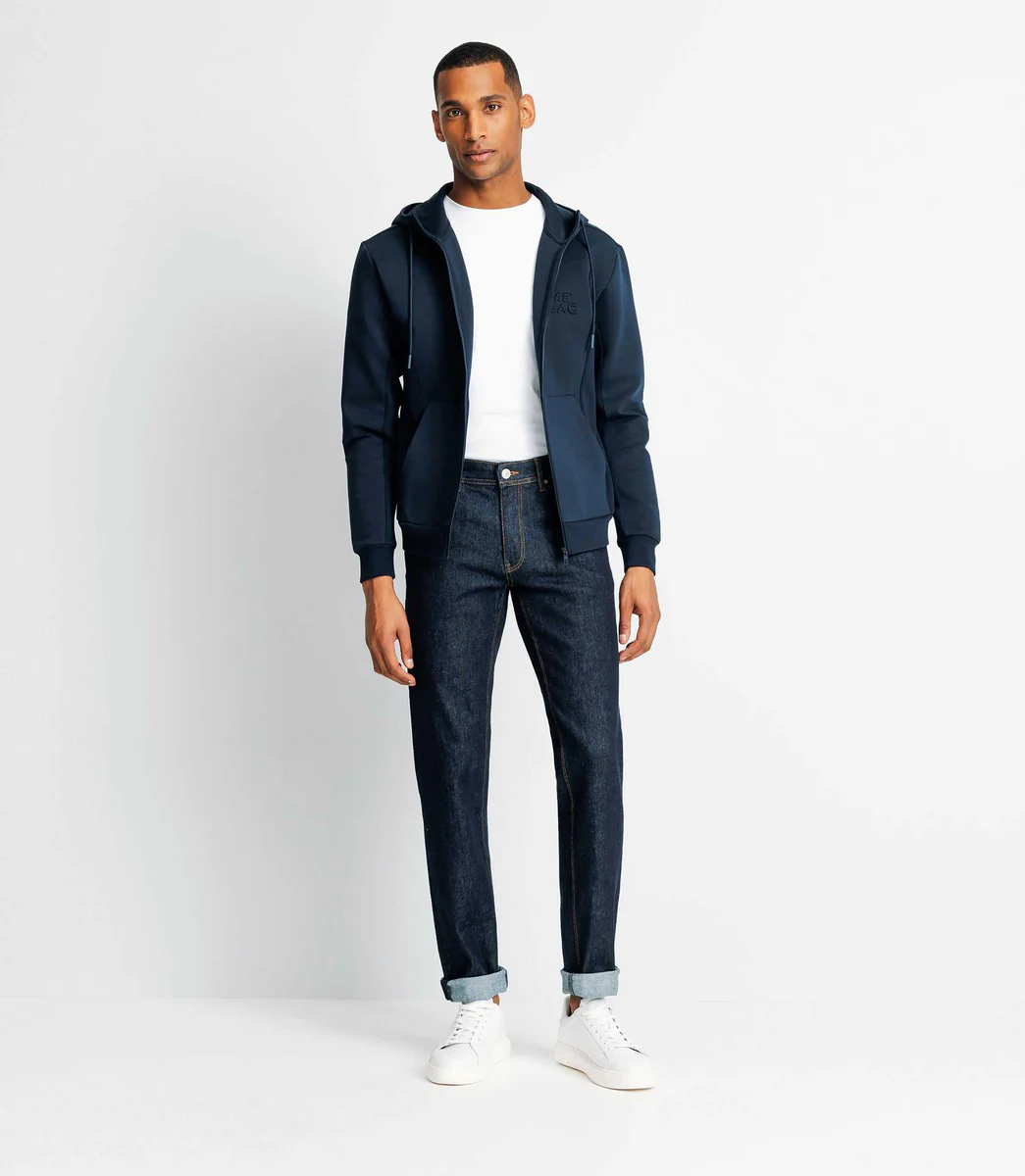 Pull sweat à capuche marine