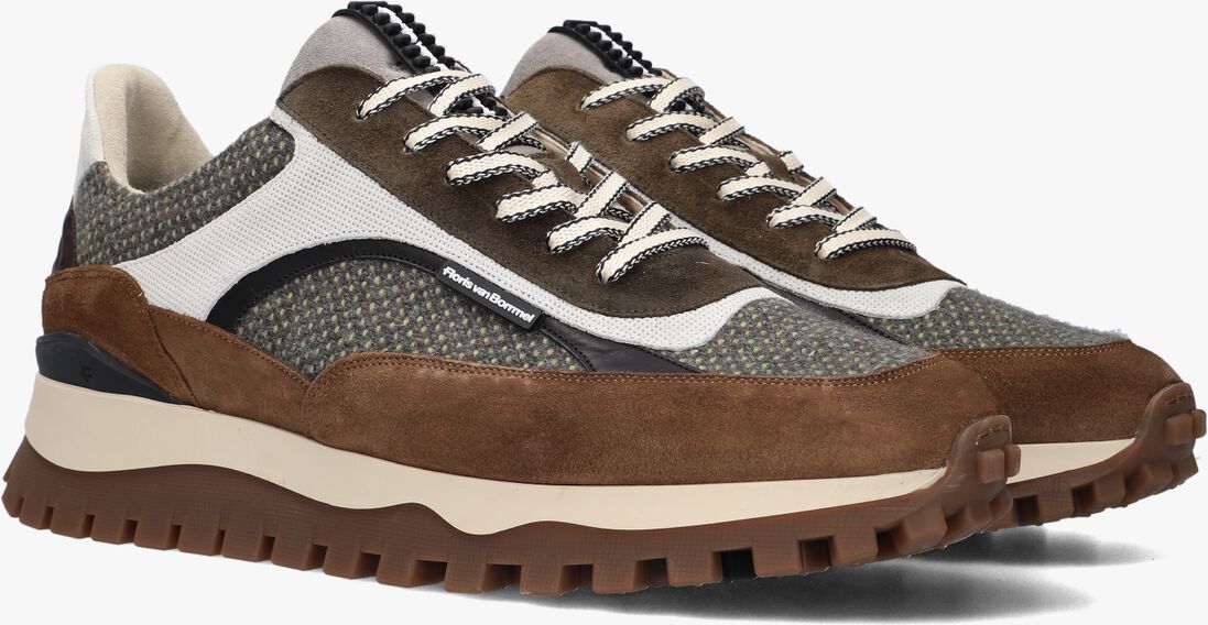 bruine floris van bommel lage sneakers sfm-10156 de grommer