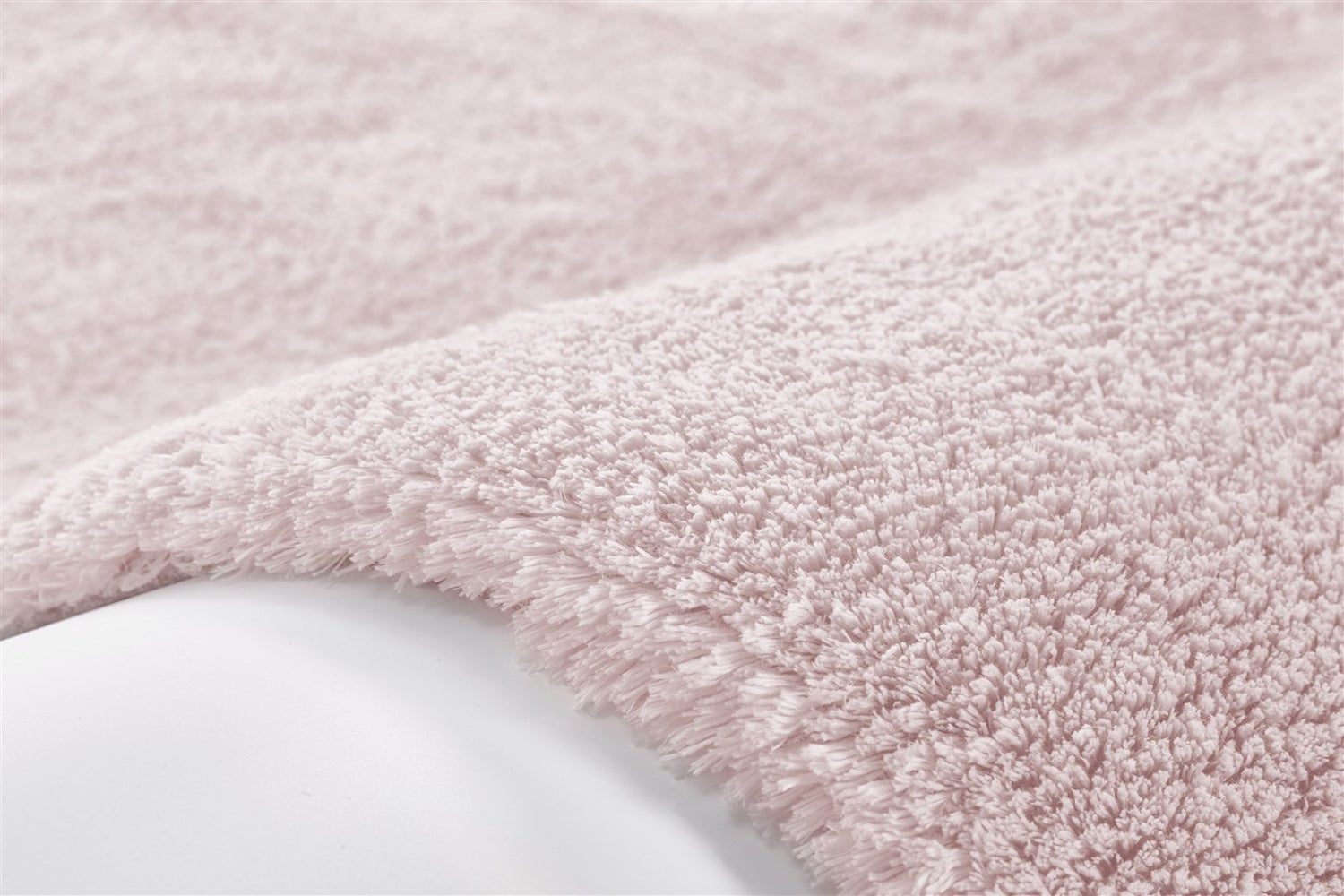 Hoogpolig tapijt Royalty Powder Pink 35 mm Effen handgetuft 160 x 230 cm