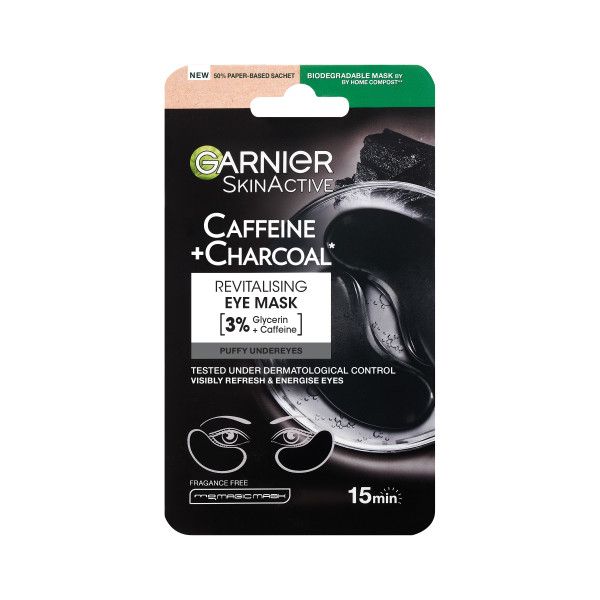 SkinActive Caffeine + Charcoal Depuffiing Eye Sheet Mask 5g