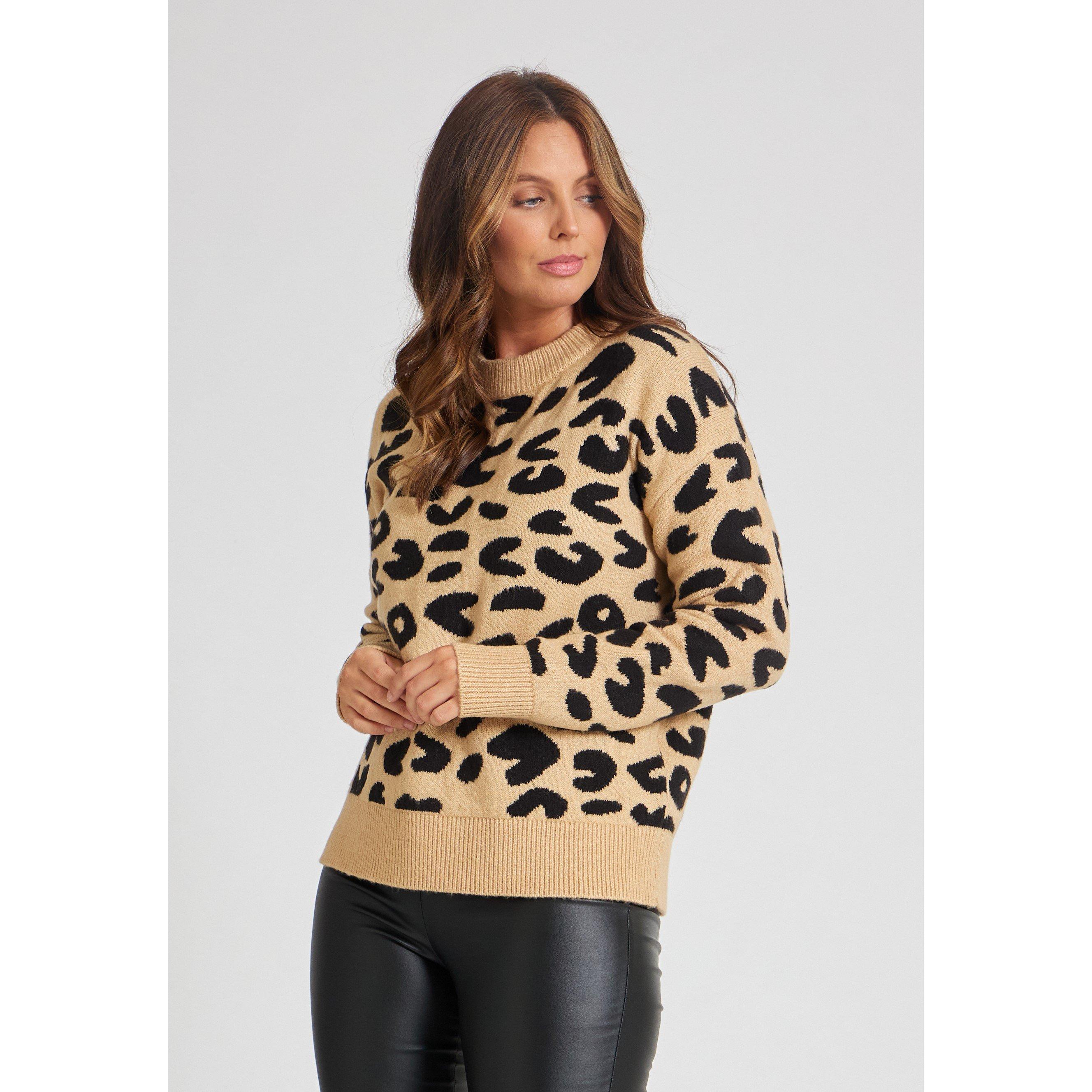 Be You BY Leopard Print Jumper Womens