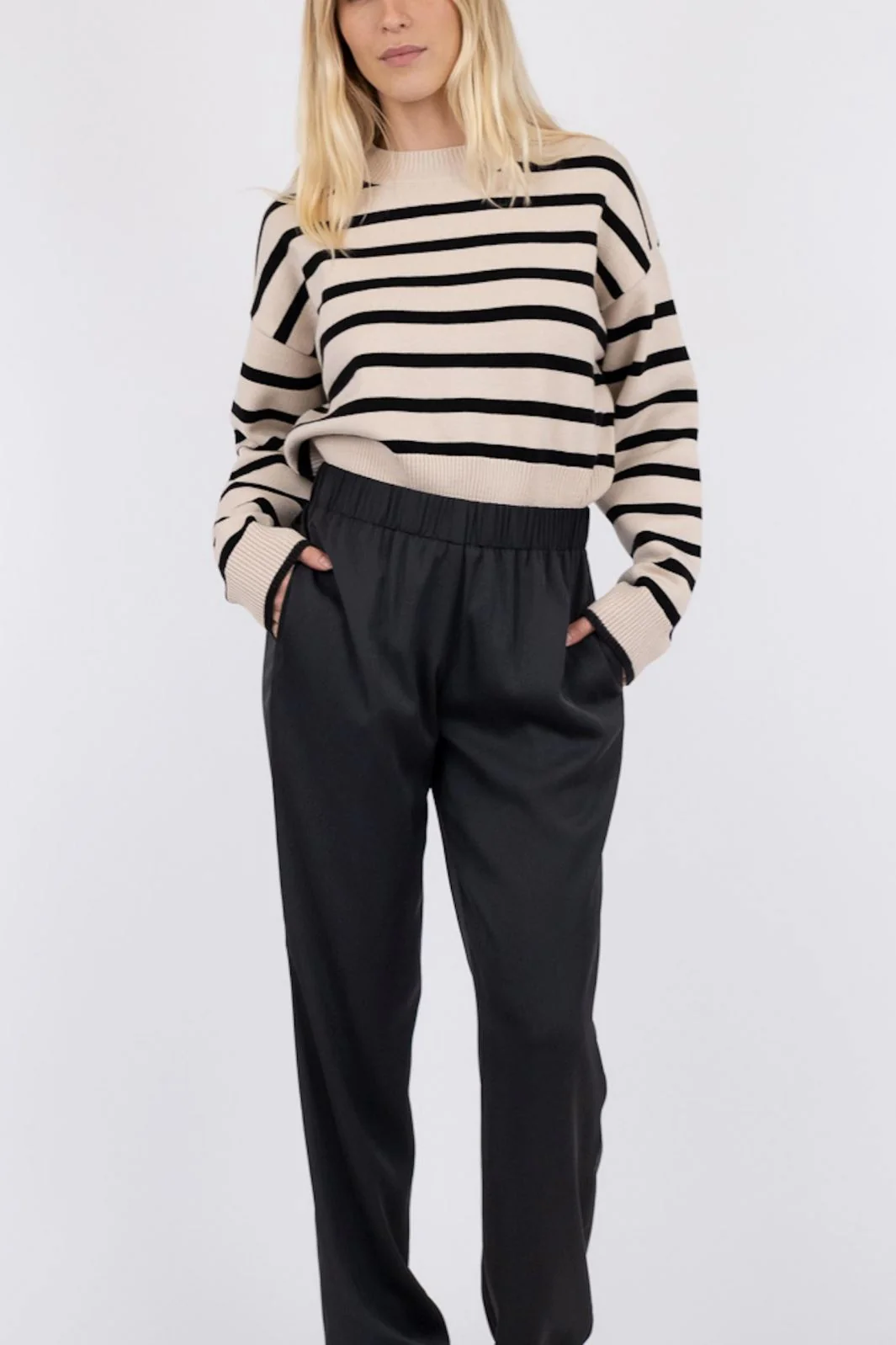 Neo Noir Rebekka Stripe Knit blouse