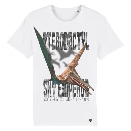 Camiseta branca Pterodactyl Sky