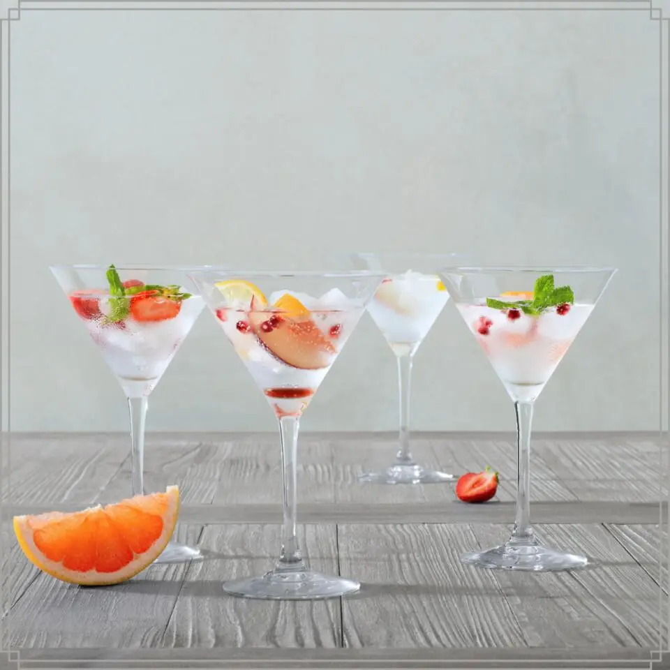 OTIX Martini Glazen Transparant 4 Stuks 300 ml Cocktail Set