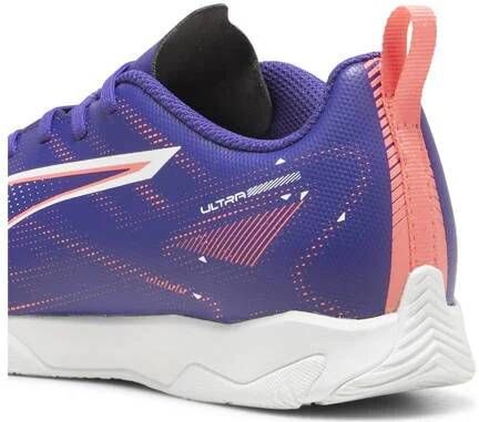Puma Ultra 5 Play Jr. zaalvoetbalschoenen kobaltblauw wit koraalrood Imitatieleer 38