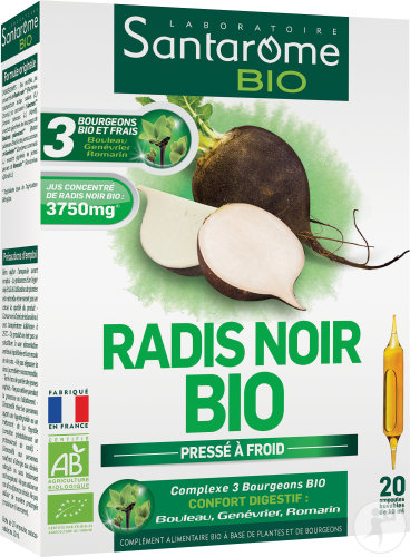 Santarôme Radis Noir Bio 20 Ampoules