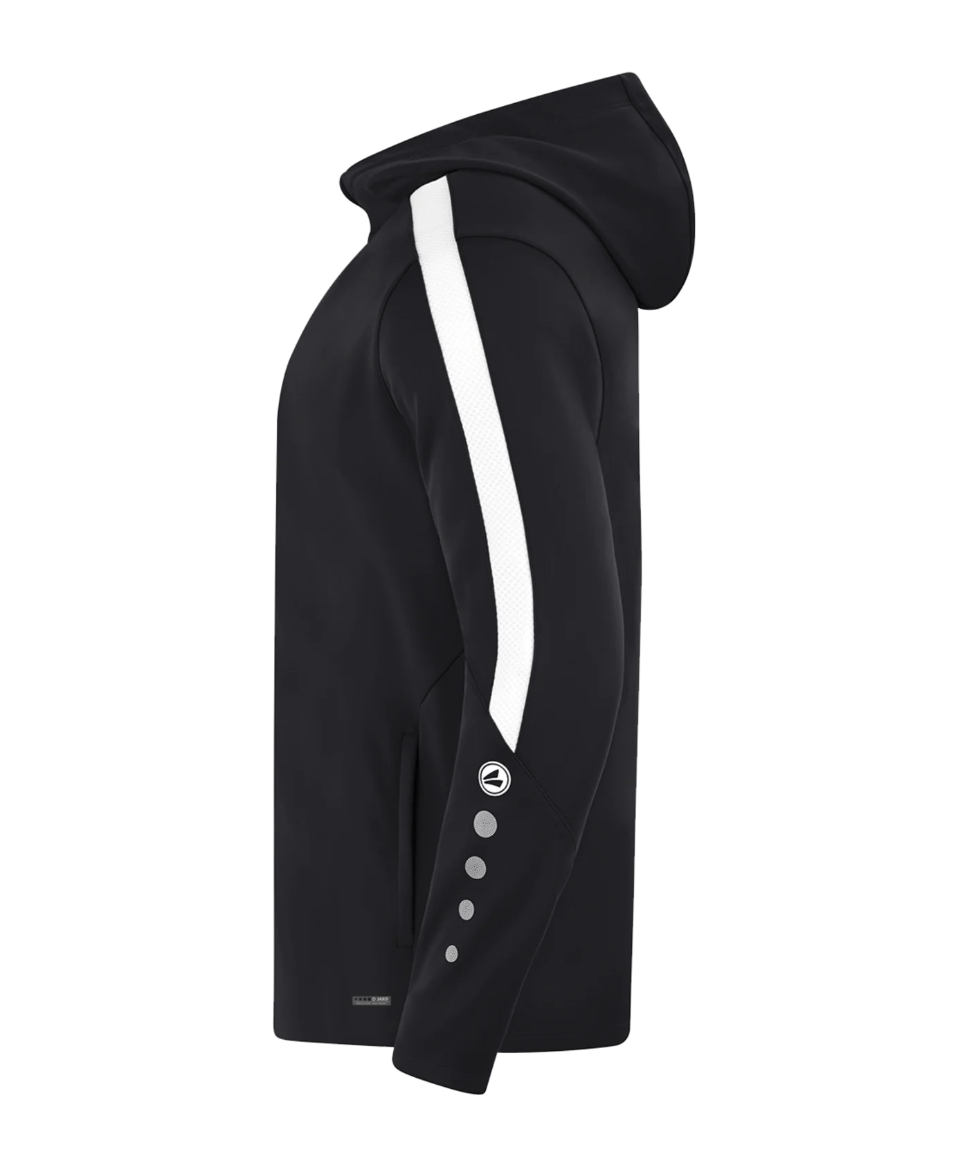 JAKO Power Kapuzenjacke Schwarz Weiss F800